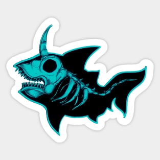 Unicorn Shark Blue Sticker